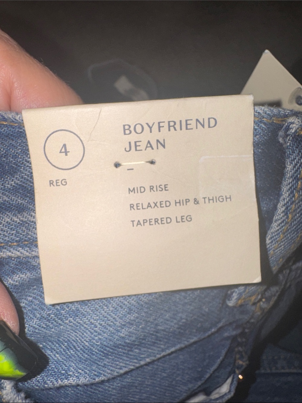 Universal Thread Distressed Mid Blue Boyfriend Jeans - Picture 3 of 3
